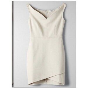 Babaton Sz 2 Dress Sleeveless ONYX Mini Off Shoulder Bodycon Classic Minimalist